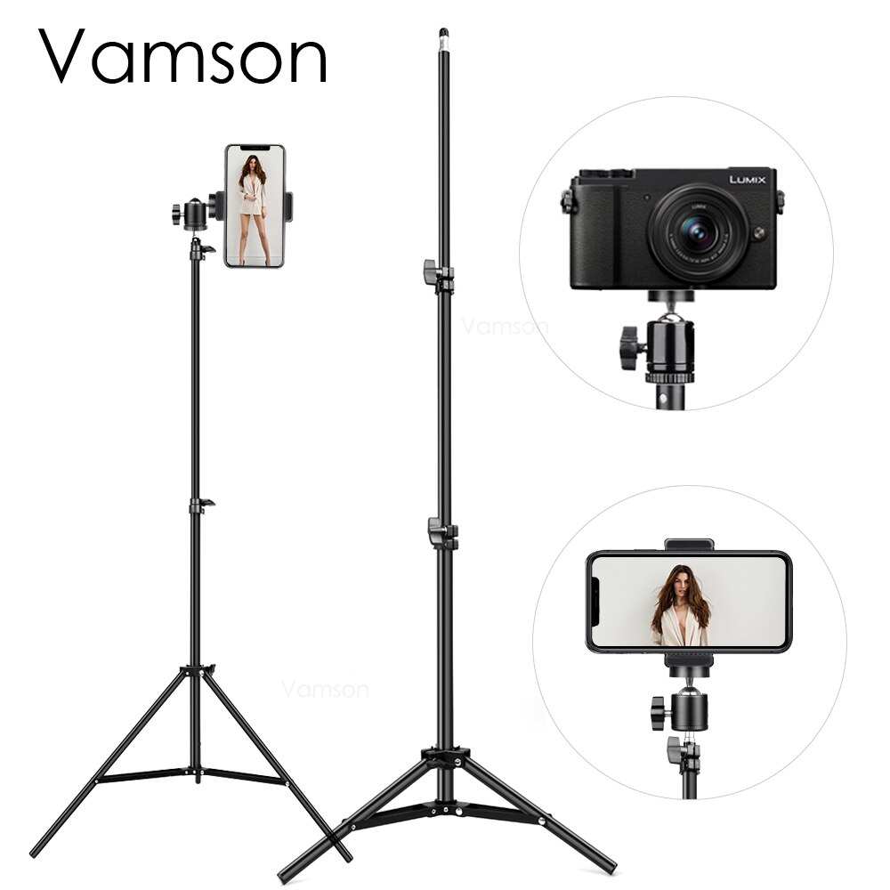 Vamson Selfie Stok & Statief Geïntegreerde Draagbare All-In-Een Camera En Actie Camera 'S Voor Selfie En Live video VLS01C