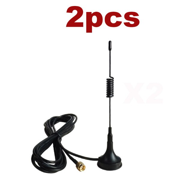 12dbi 5dbi 433 Mhz Antenne lora 433 MHz antena SMA Stecker Magnetische Basis IOT Schinken Radio Signal Booster kabellos Verstärker: 2Stck 5dbi