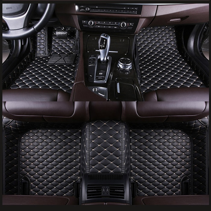 3d auto vloermatten voor toyota land cruiser 100 200 waterdichte leren vloermatten auto-styling interieur auto vloermat
