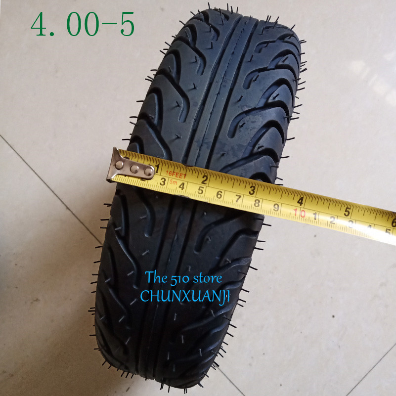 4.00-5 tums däck med innerslang passar för äldre skoter mini moto bil elektrisk skoter special walking däck 400-5 däck