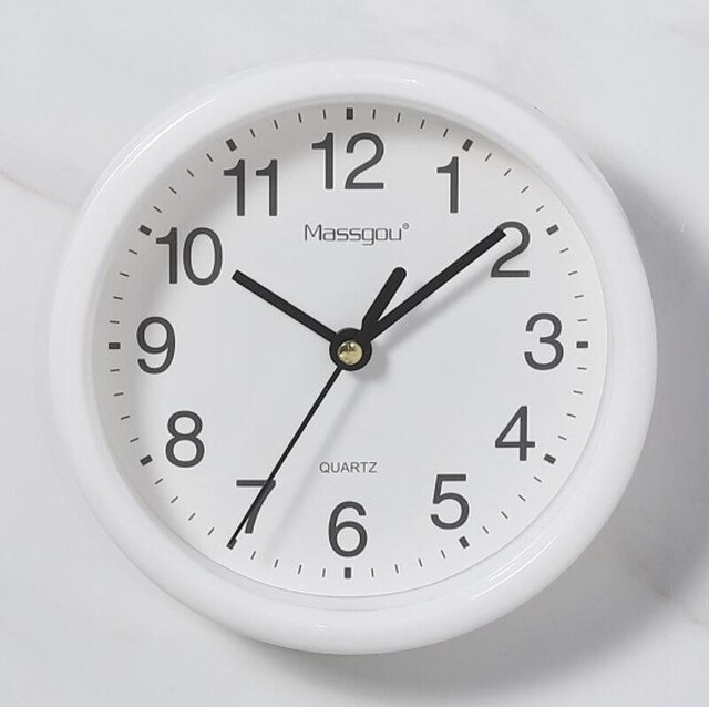 Montre géante en marbre au moderne, corps en verre et cristal, grande horloge murale 3D décorée pour salon, mécanisme silencieux, décor de chambre à coucher: White 66(15x15cm)