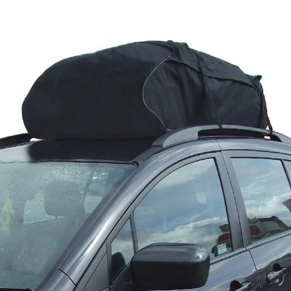 TIROL Water Resistant Roof Bag 15 Cubic Feet Roof Top Cargo Carrier for vehicle with Roof Rails SUV Van Cargo Oxford Box T20656b