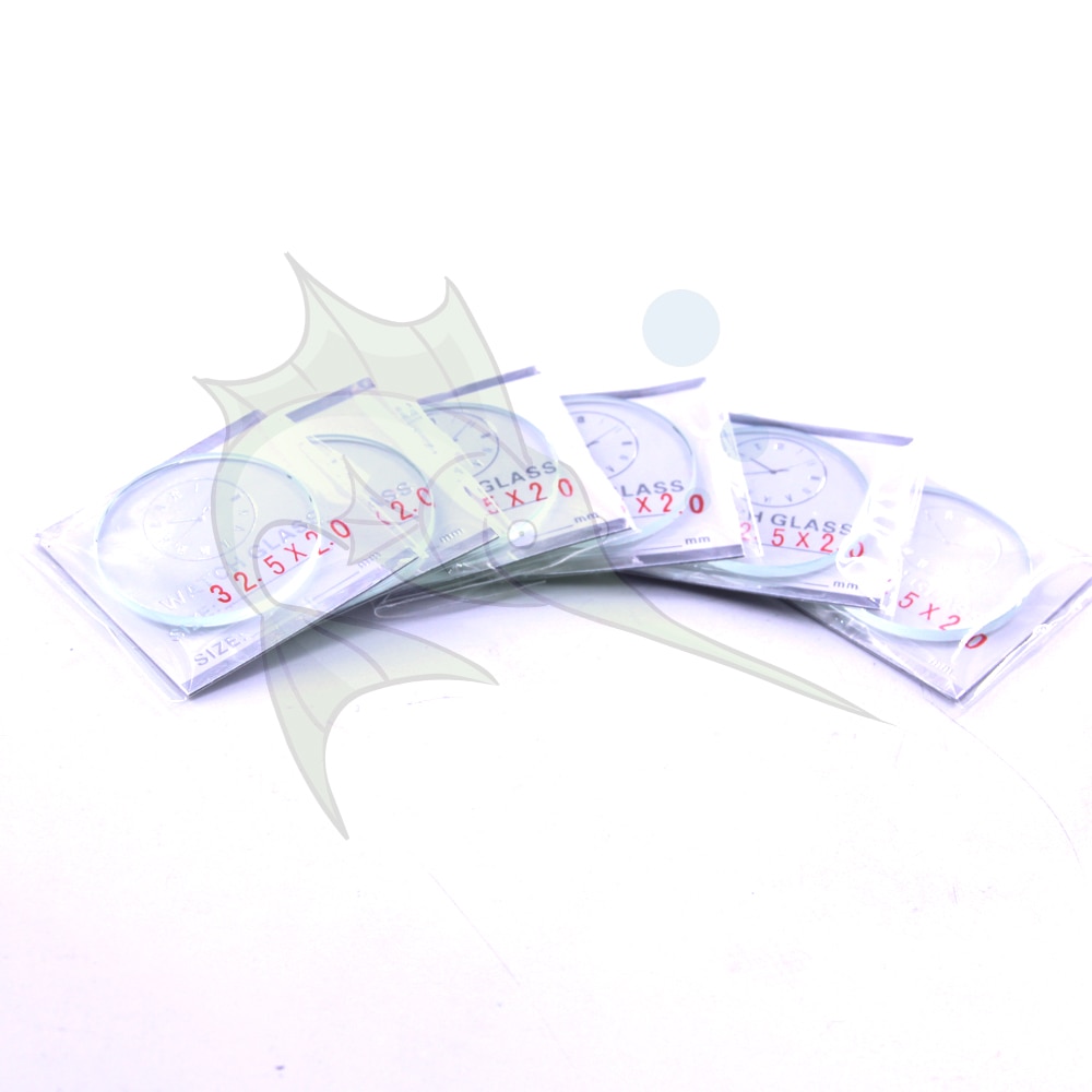 2pcs/lot Round Flat Watch Glass 2mm thick 26mm~35.5mm Mineral Watch Glass Replacement Parts
