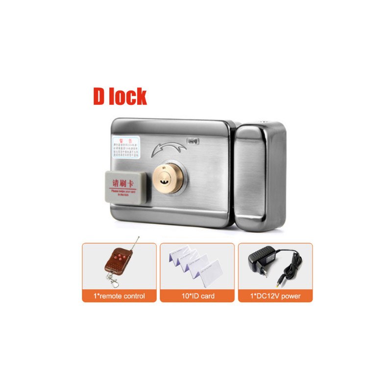 Smart ID Door & gate lock castle Access Control Electronic integrated RFID Door Rim lock RFID reader for home: kit 13