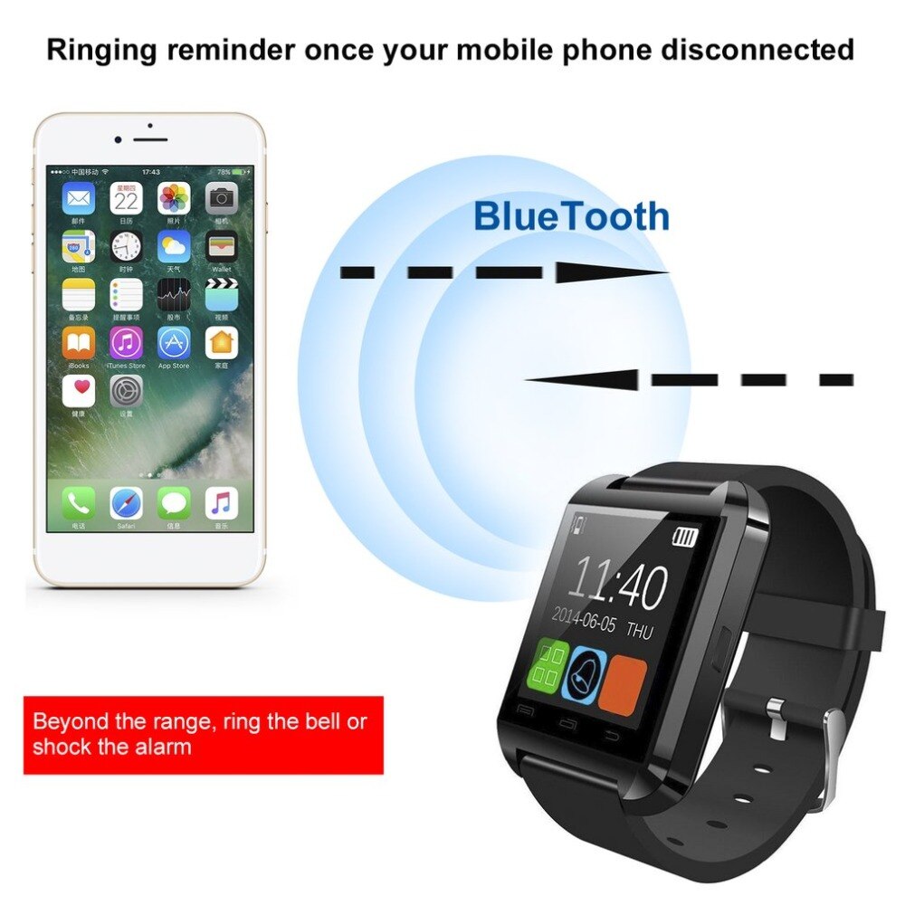 Universal Portable Multifunctional Bluetooth V3.0 + EDR Smart Wrist Watch Phone Camera Card Mate Universal For Smart Phone