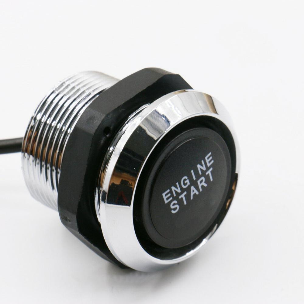 EIDRAN 12V DIY Car Blue LED Engine Start Push Button Switch Ignition Starter Kits