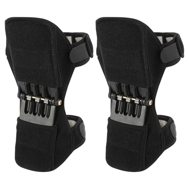 Genouillère soutien articulaire genouillères respirant antidérapant genouillères de levage de puissance rebond ressort Force genou Booster jambe protecteur: 2Pcs