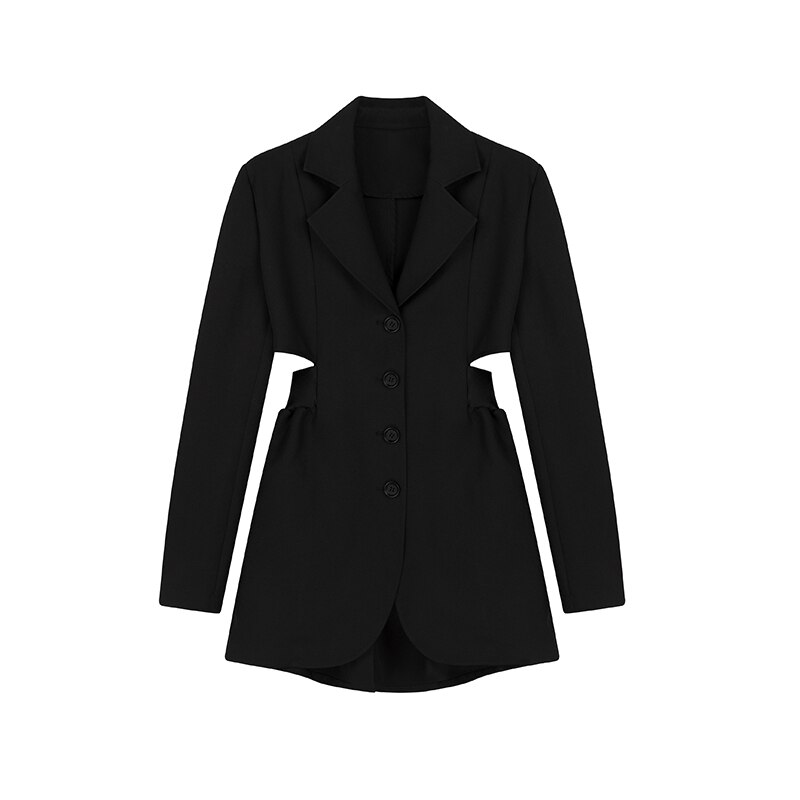 Blazere kvinder stilfuld hule ud bf stil temperament hakede vintage kontor damer efterår sommer populære femme outwear