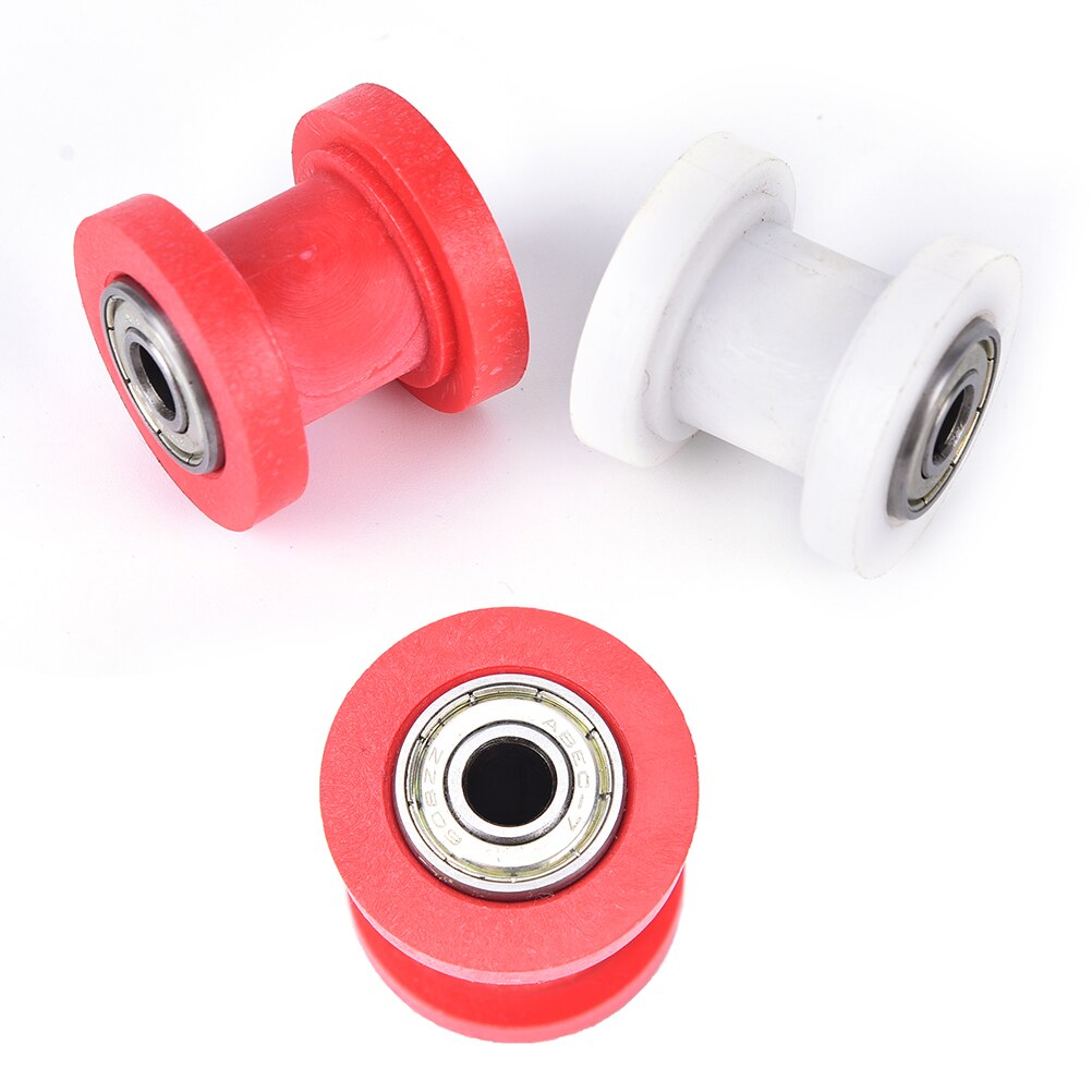 Jetting 8mm 10mm motorfiets motorfiets kettingrol spanner poelie wielgeleider motorfiets accessoires rood wit 1 st.