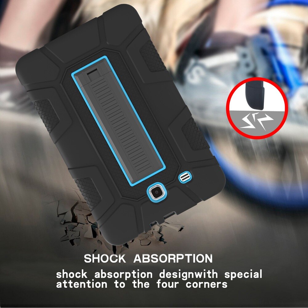 Voor Samsung Galaxy Tab E 9.6 inch T560 T561 Case Kinderen Veilig PC Silicon Hybrid Anti-fall Shockproof Stand tablet Cover