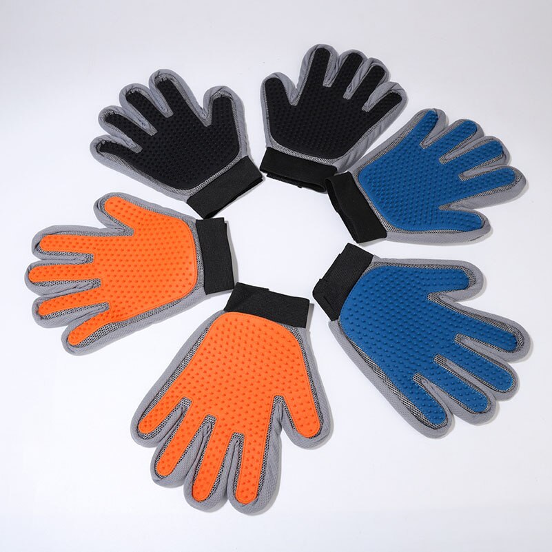 Pet Dog Cat Products Silicone Bath Massage Gloves