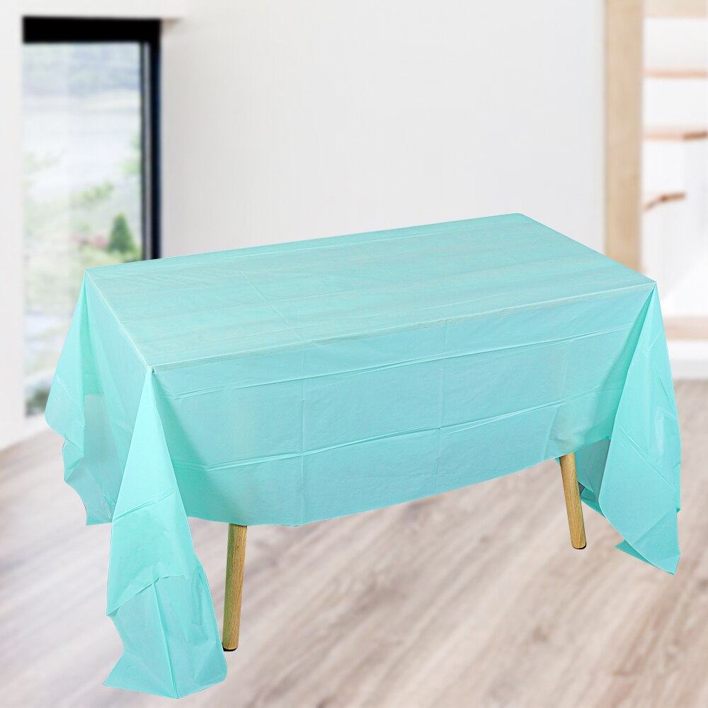 1PC Einfarbig Kunststoff Einweg Tisch Abdeckung Rechteck Schreibtisch Tuch Catering Hochzeit Partei Bankett Schreibtisch Abdeckung Hause Dekoration