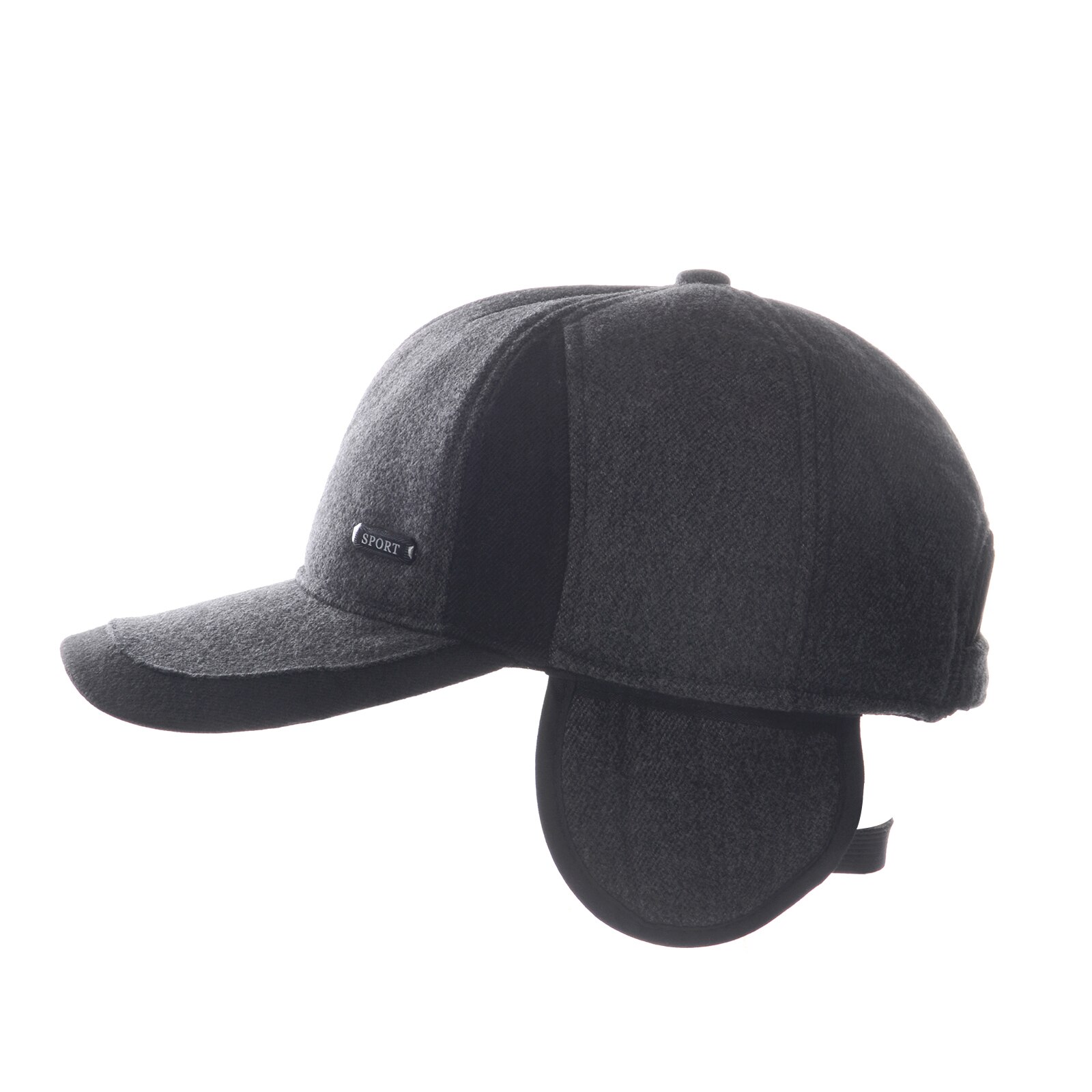 Nuovo berretto da baseball sportivo spesso autunno cappello unisex antivento protettivo auricolare sport da viaggio rilassato affrescare traspirante berretto a tesa larga: Grigio