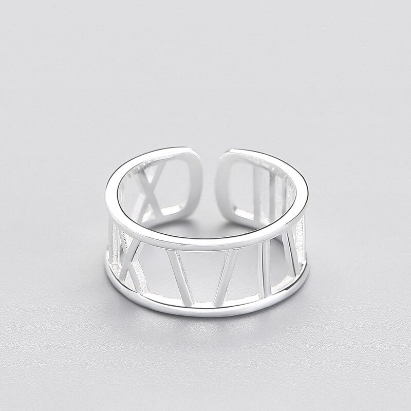 Inzatt geometrisk linje ol ringe til kvinner fest ekte 925 sterling sølv minimalistiske hule smykker trendy bijoux