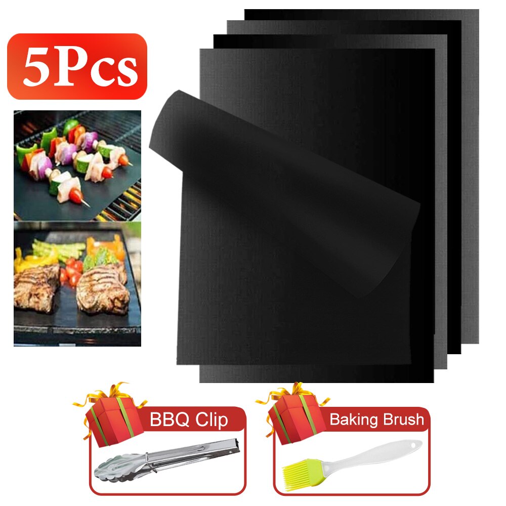 Tapis de Barbecue antiadhésif Réutilisable Barbecue Cuisson Tapis BBQ Accessoires pour L'extérieur Résistant À La Chaleur Cuisson Feuille De Cuisson