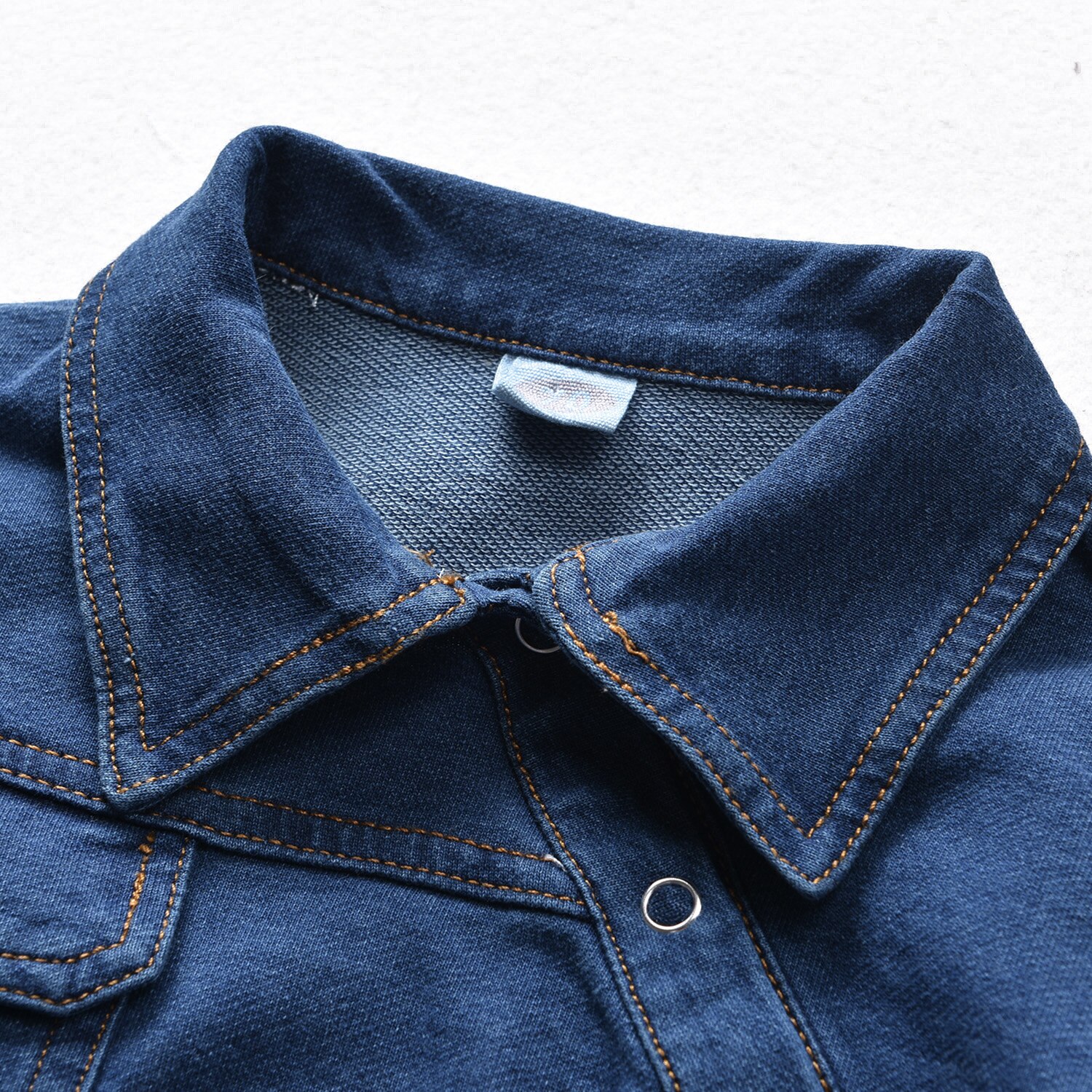 Toddler Kids Baby Girl Boy Denim Rompers Long Sleeve Turn-down Collar Jumpsuit Unisex Baby Autumn Clothes Solid Romper 0-4Y