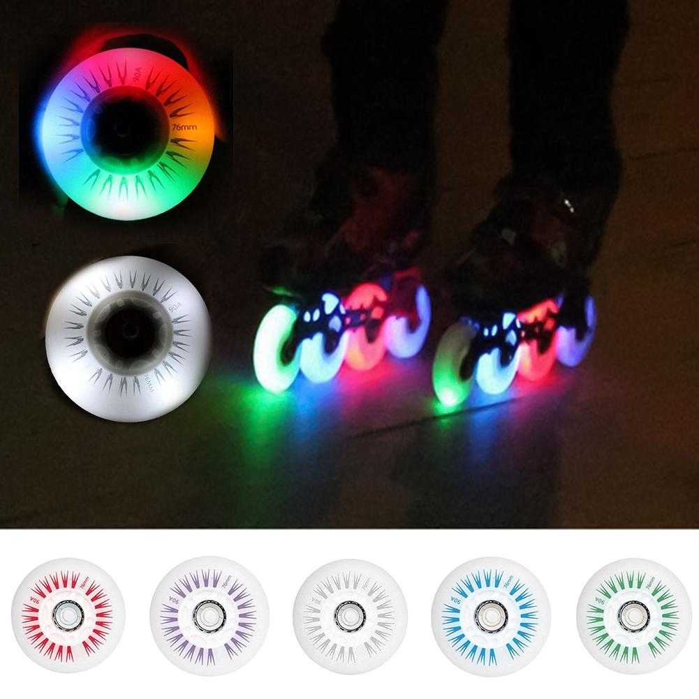 1pc LED Flash Wheel 8 76mm In-line Speed Skating Wheels for Kids Roller Wheels LED Light Flashing Skating Sliding Roller Wheels