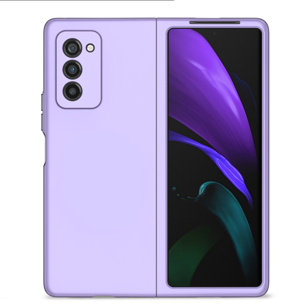 Shockproof PC Bumper Fundas Coque Case for Samsung Galaxy Z Fold2 Zfold Fold 2 Zfold2 5G 7.6 Inch Cover Protective Shell: Purple