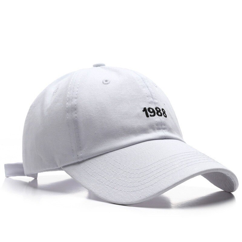 LINJW Embroidery Summer Baseball Cap for Men Women Hip Hop Snapback Caps Korean Style Baseball Hat Outdoor Dad Hats: White