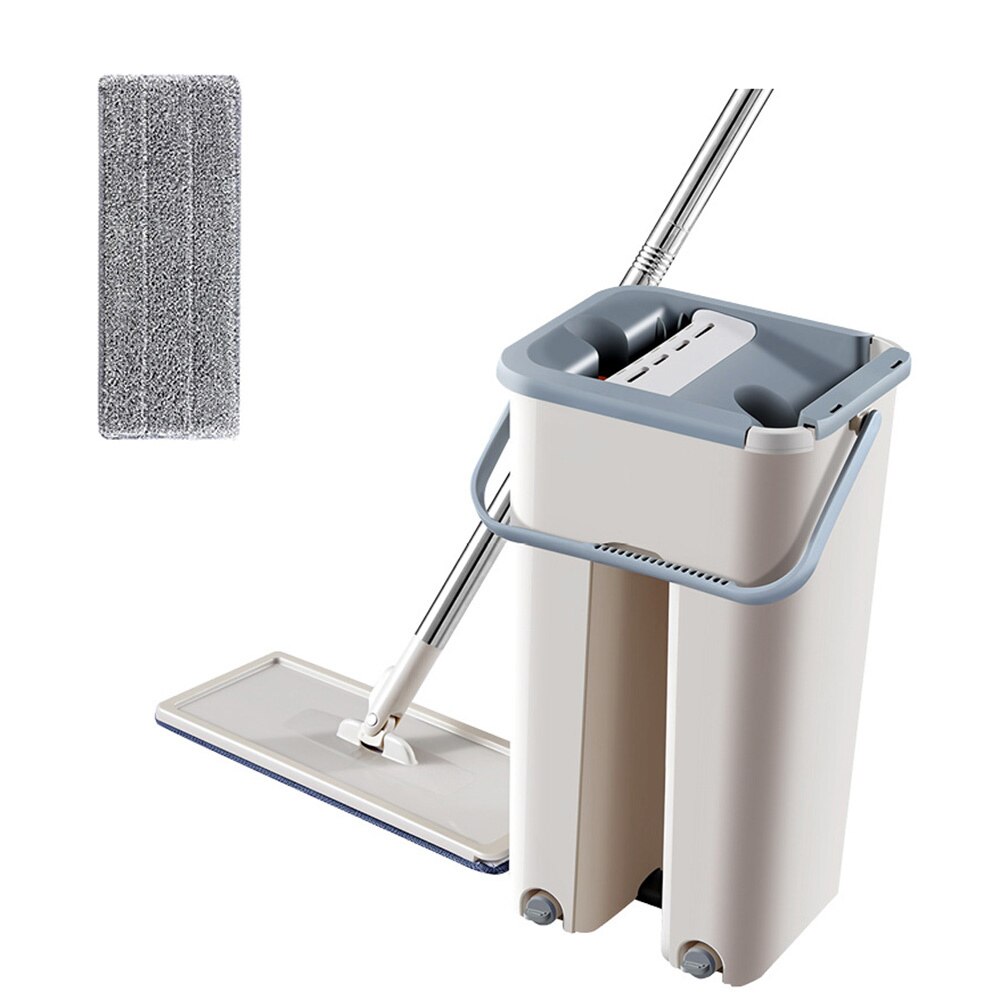 Magic Cleaning Mops Gratis Hand Spin Cleaning Microfiber Mop Met Emmer Platte Squeeze Spray Mop Thuis Keuken Vloer Schoon Gereedschap 5: 1pc mop cloth