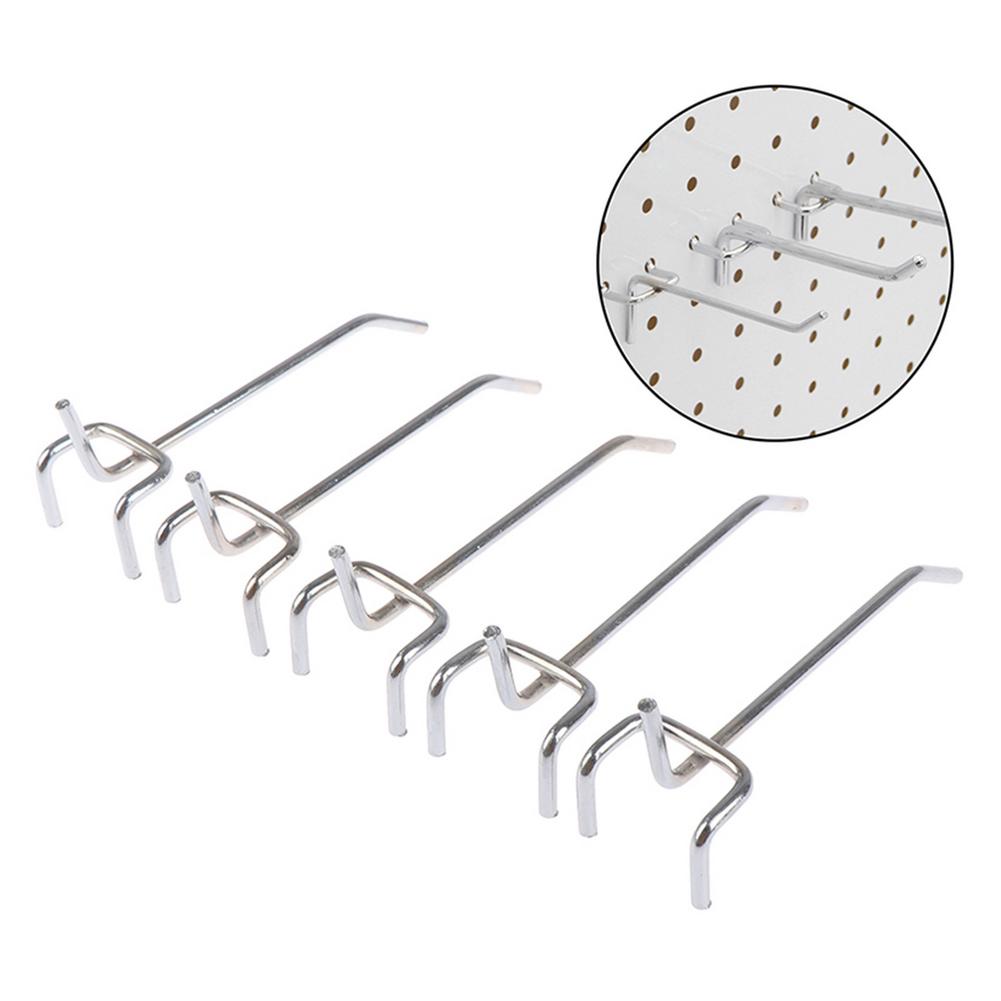 50pcs Pegboard Hooks Universal Fit Assortment Stainless Steel Pegboard Accessories Peg Hooks With Metal Hooks Set Peg Lock