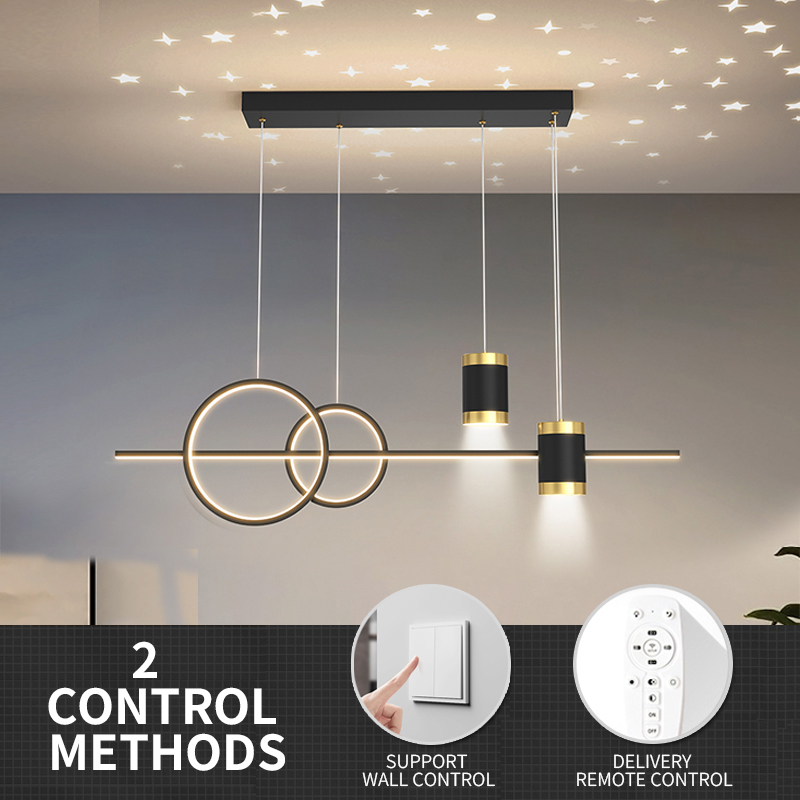 Restaurantbelysning 100cm lange striper dekorasjon spisebordlampe stue restaurant moderne ledet-pendellampe lysarmatur