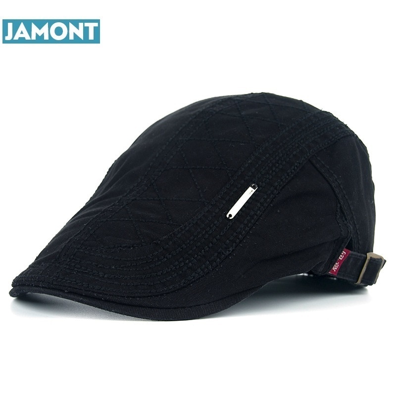 JAMONT algodón boina sombrero para hombres Vintage Baret gorra boina Francesa irlandés boinas mujeres huesos gorra plana masculina gorra para hombres