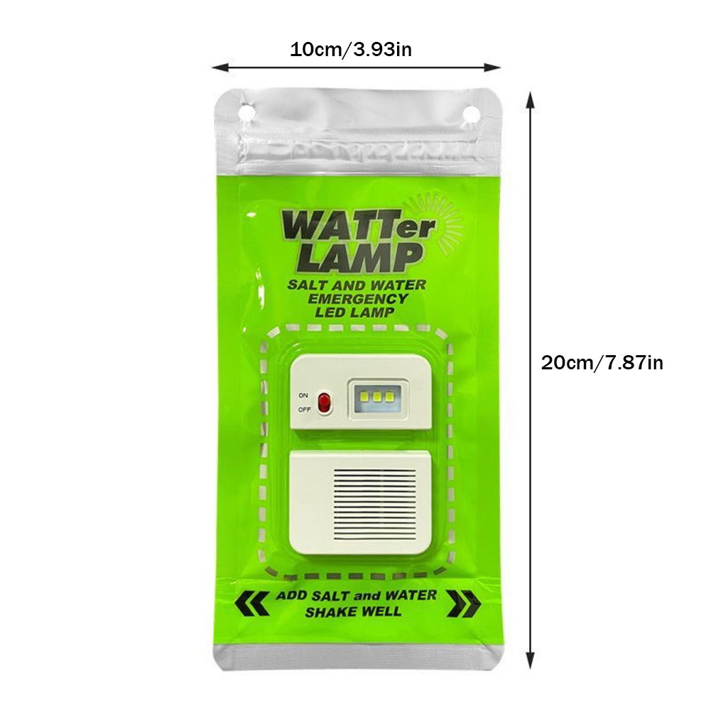 Lámpara LED portátil de agua salada para exteriores, lámpara de emergencia reutilizable para pesca nocturna, ahorro de energía, suministros de viaje