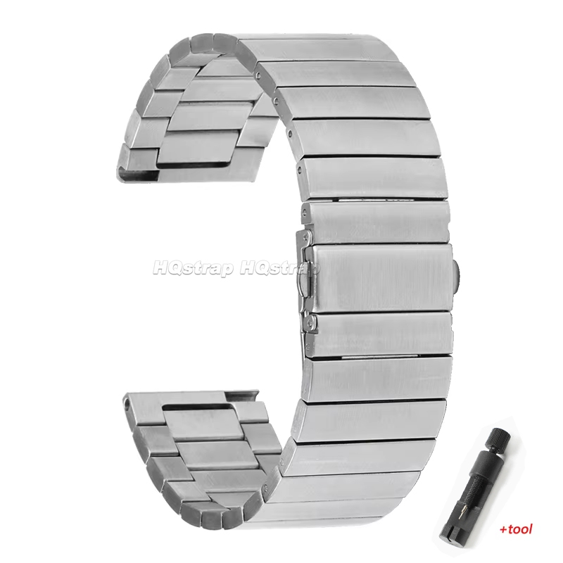 Solid Metal Watch Band 18mm 20mm 22mm 24mm Stainless Steel Wristband Smartwatch Replacement Strap Bracelet Watch Accessories: Black Yellow / 12mm