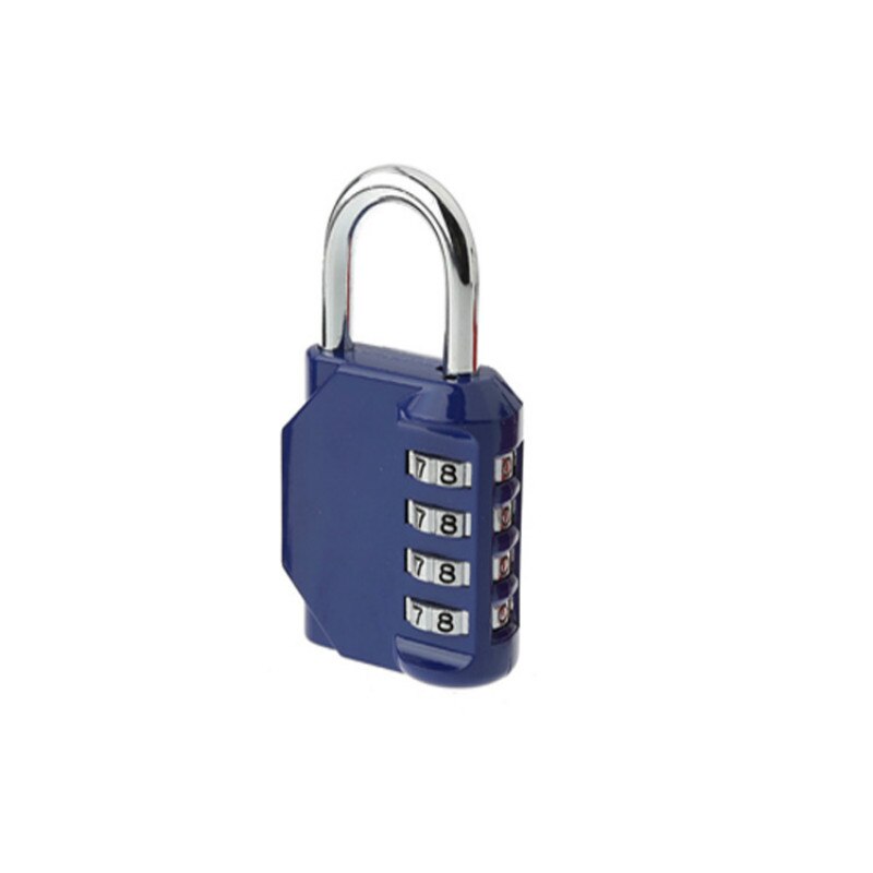 Durable 4 Digit Lock Padlock Lock Waterproof Number Locks For Door Suitcase Bag Package Cabinet Locker Window Key Locks: Blue