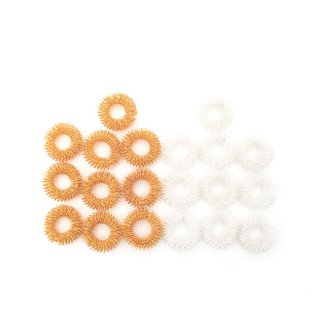 20 Pcs Therapie Vinger Massage Ring Acupunctuur Ring Gezondheid Body Massager Relax Hand Massage Vinger Afvallen Massage Gereedschap