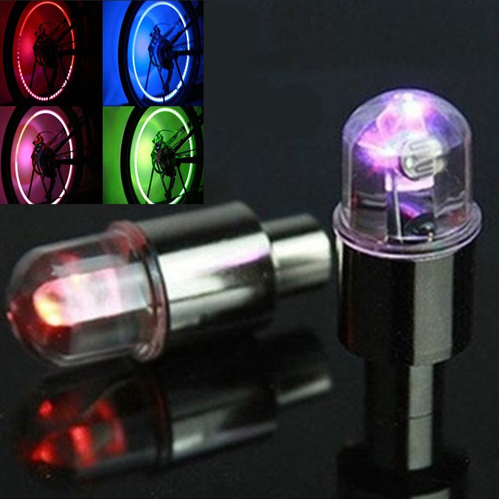 2Pcs Led Ventiel Licht Auto Accessoires Fiets Car Auto Waterdicht Jeugdige Fietsen Oefening