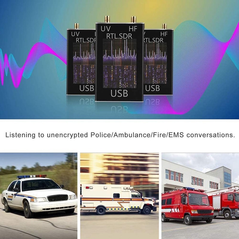 Ham Radio Receiver 100KHz-1.7GHz Full Band UV HF RTL-SDR USB Tuner Receiver USB Dongle with RTL2832U R820T2 Ham Radio RTL SDR