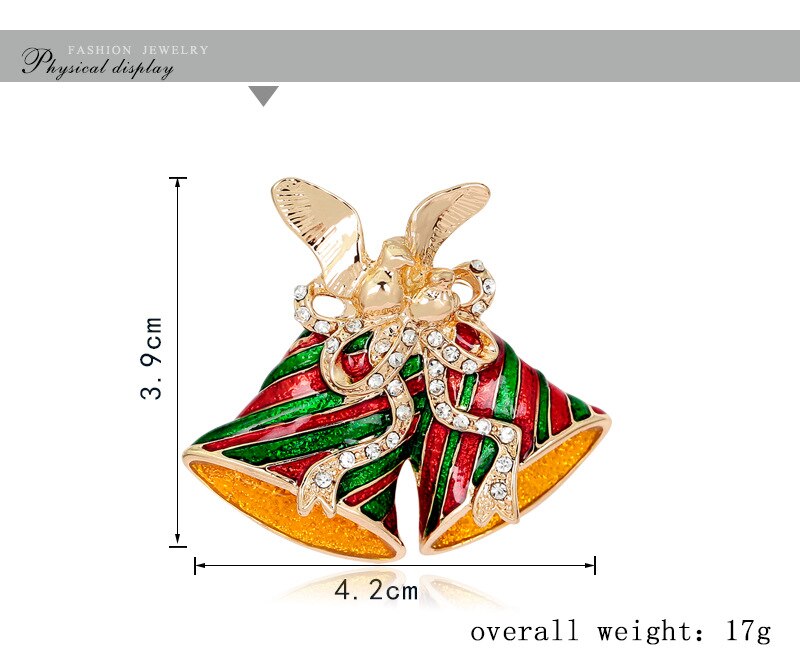 Jujie Kerst Broche Serie Voor Vrouwen Mannen Broches Pins Herten Schoenen Kerstboom Bells Sieraden: B080