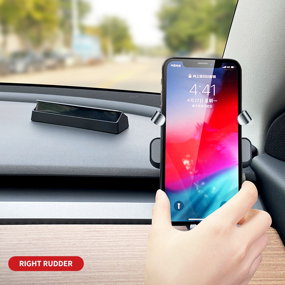 Lhd rhd auto dashboard telefoonhouder voor tesla model 3 auto hud scherm midden dashboard navigatie telefoonhouder ondersteuning plug-play