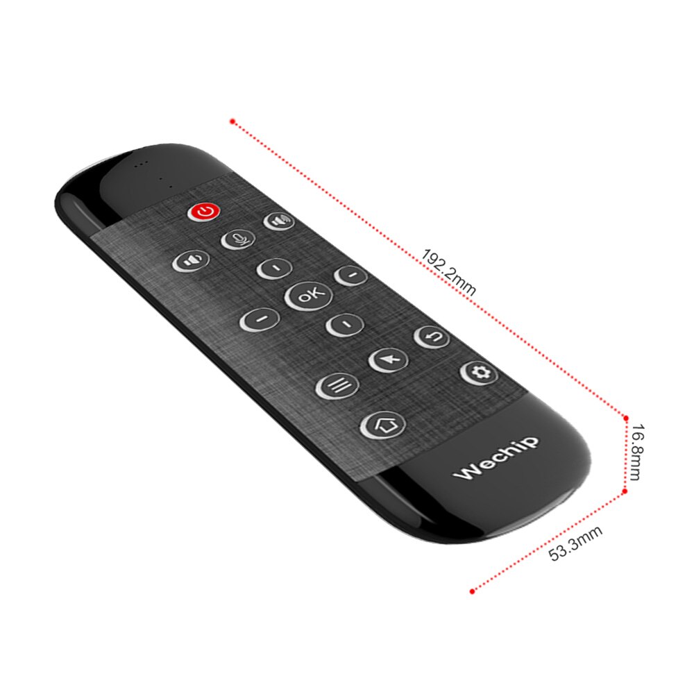 Wechip W2 Pro Voice Remote Control 2.4G Wireless Keyboard Air Mouse IR Learning Microphone Gyroscope for Android TV Box H96 MAX