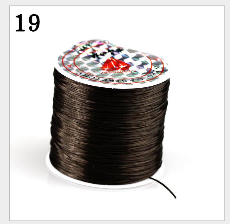 60 M Colorful Flexible Rope DIY Crystal Beading Stretch Cord Elastic Line Beadwork Wire Thread Jewelry Making 21 colors wire: Rose Red