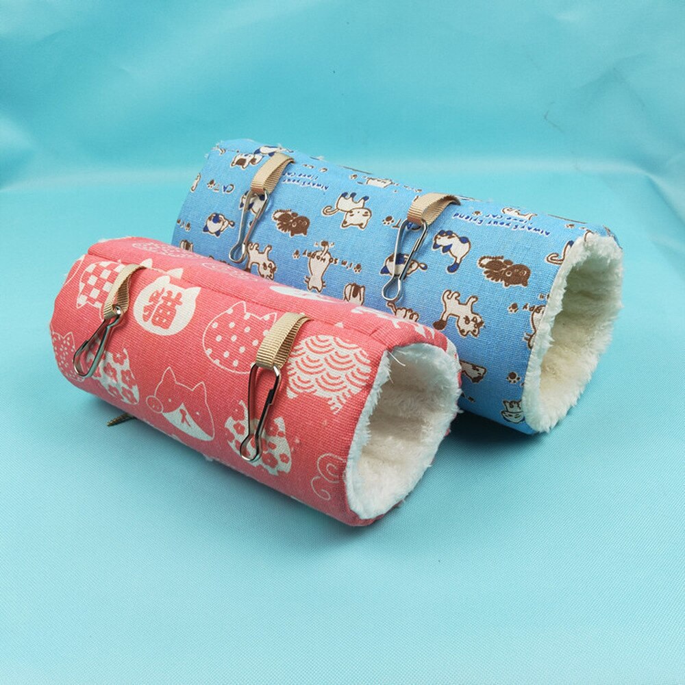 Jaula para hámster, túnel para Hurón, hamaca para animales pequeños, tubo cálido para hámster, juguete para cama colgante, jaula para hámster, conejo, conejillo de indias