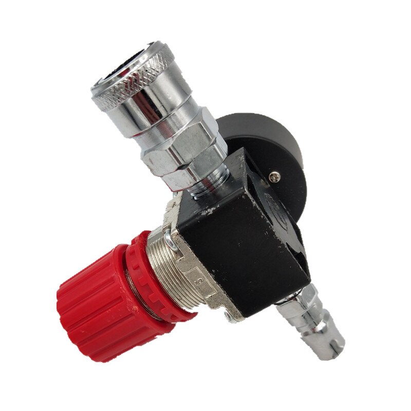 1pc 180PSI 12 Bar Pressure Regulator Switch Control Valve with Gauges 1/4&quot; For Air Compressor