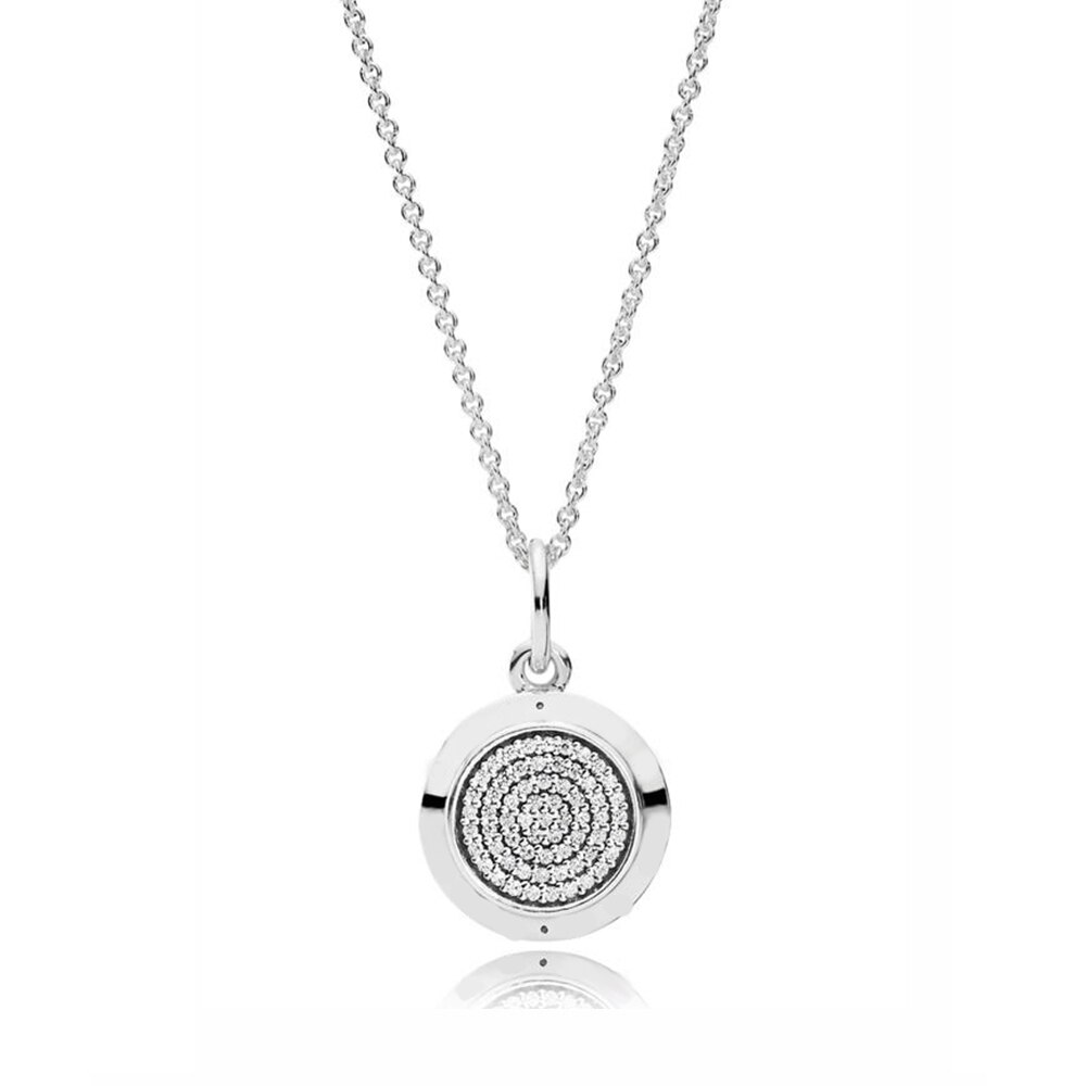 100% 925 sterlingsølv opprinnelig modell sjarm halskjede kvinnelig hjerteformet valentinsdag hjerteformet halskjede smykker: 390375cz 45cm