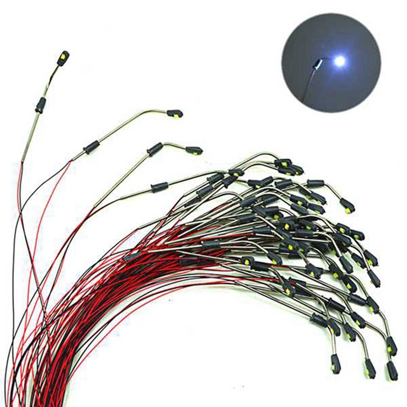 50 sztuk 1:150 Model światła uliczne pociąg kolejowy lampa LED pejzaż z ogrodem światło zewnętrzne oświetlenie zewnętrzne DIY gra piaskownicy