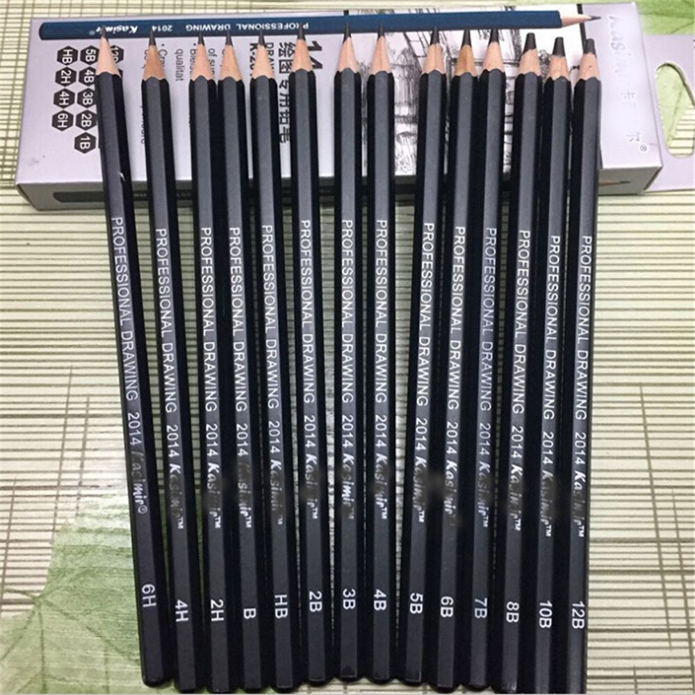 14Pcs/box Sketch Pencil Paper Drawing Pencil Set Stationery Art Professinal Sketch Art Drawing Sketching Pencil School Supply