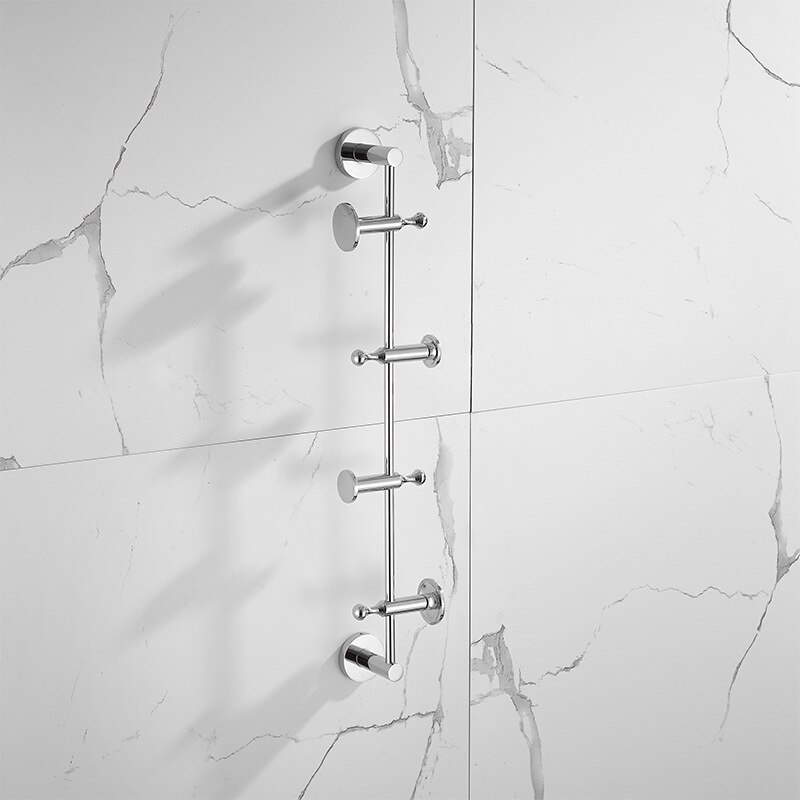 Ellen Roterende Handdoek Haak Badkamer Hardware Slaapkamer Doek Hanger Muur Kapstok Zwarte Goud Afgewerkt ELS05: Chrome-4 fixed