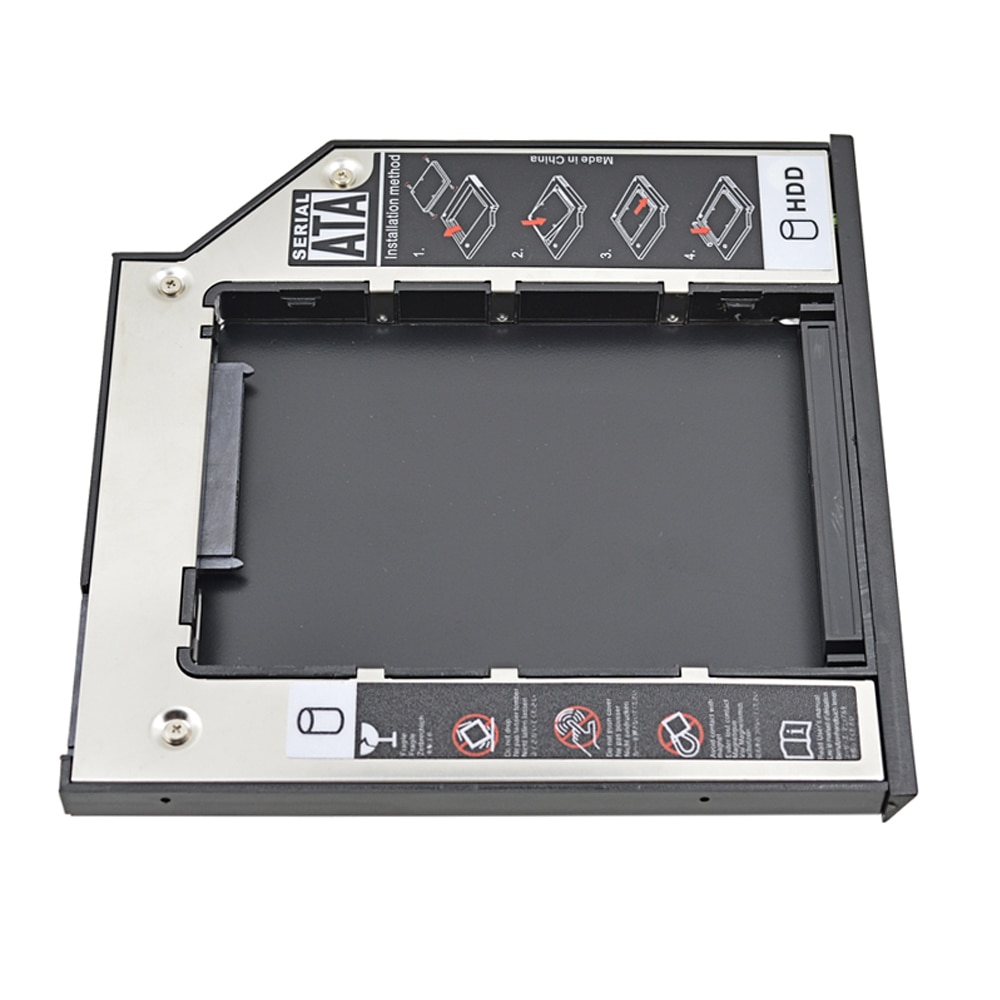 TISHRIC 2nd HDD Caddy 9.5mm SATA 3.0 2.5&quot;SSD HDD Box Enclosure For Dell E6310 E6400 E6500 E6410 E5400 M2400 M4500 Pro OptiBay