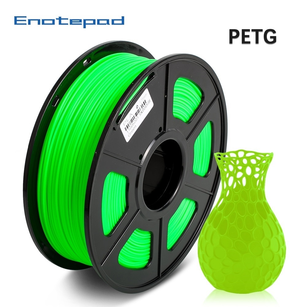 Enotepad Petg 3D Printer Gloeidraad 1.75Mm 1Kg/2.2LB Spool Pet Printer Materiaal 100% Geen Bubble Tolerantie +-0.02Mm