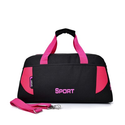 Fitness Nylon beschriftet Wochenende Duffel Tasche Lässig Männer Frauen Sport damen Tragen Auf Gepäck Tasche Duffle Reisetaschen: Rosa