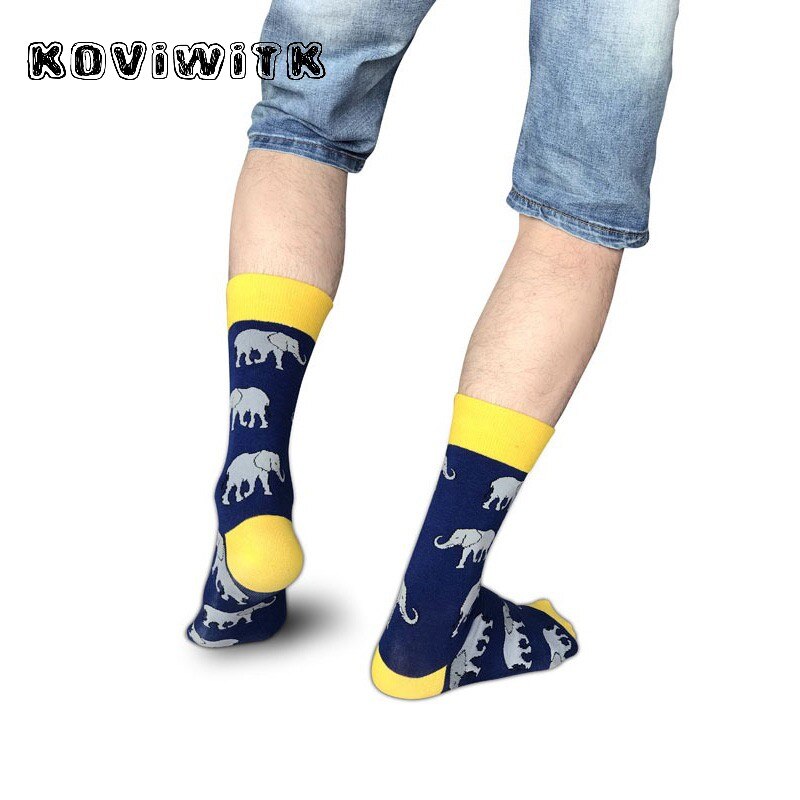 Chaussettes de dessin animé pour hommes, noir, motifs d&#39;animaux mignons imprimés, , résistant à l&#39;usure, blanche, en coton, Short pour garçons