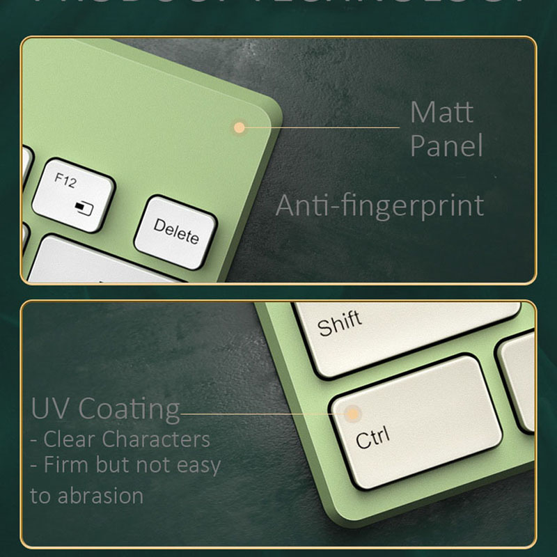 Mechanical Keyboard with USB Wired Cute Chocolate Keypad Silence Clicking Mini Protable for Desktop Notebook Laptop Windows IOS