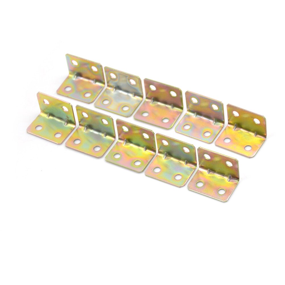 Soporte de estante de ángulo recto de Metal, 90 grados, 29x20x4mm, 4 agujeros, 10 Uds.
