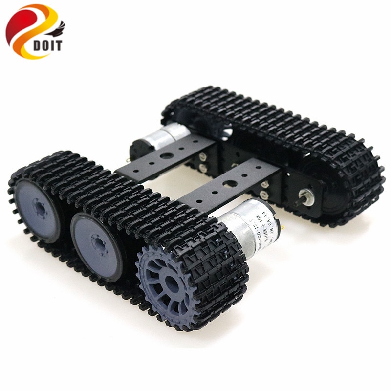 Mini TP100 Aluminium Legierung Panzer Roboter Chassis Raupe Plattform Mit 12 v 350 rpm Motor- DIY Arduino Unmontiert Bausatz